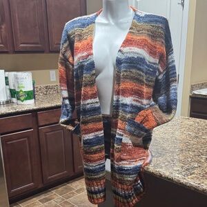 Nostalgia Vibrant Striped Cardigan